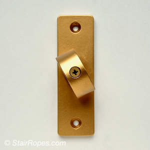 wrought iron rectangular base plate in satin brass finish with custom angled ring wrought iron rectangular base plate in satin brass finish with custom angled ring