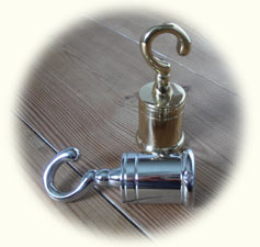 barrier rope hook end fittings in brass and chrome