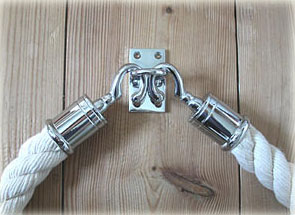 barrier rope in cotton with chrome fittings