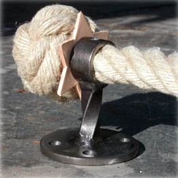 STAIR ROPE wrought iron hammered fitting
