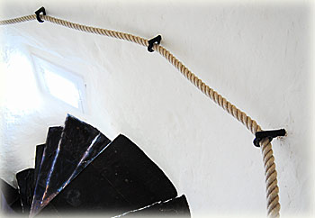 hemp stair rope in situ