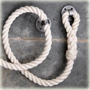 stair rope in cotton showing eye splice
