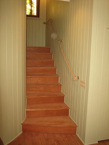 Stair rope in situ