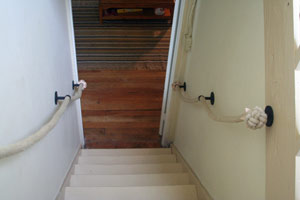 Stair rope in situ Stair rope in situ