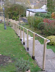 Stair rope in situ Stair rope in situ