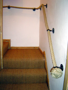 Stair rope in situ