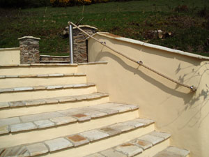 Stair rope in situ Stair rope in situ