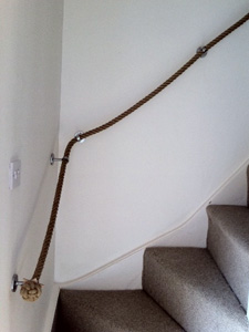 Stair rope in situ