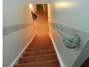 Stair rope in situ