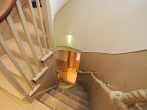 Stair rope in situ