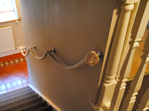 Stair rope in situ Stair rope in situ