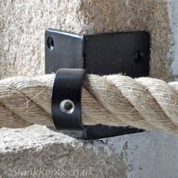 STAIR ROPE modified (corner base plate) wrought iron fitting STAIR ROPE modified (corner base plate) wrought iron fitting