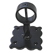 wrought iron stair rope bracket ornate