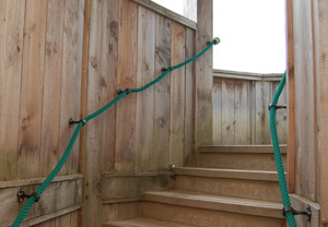 Stair rope in situ Stair rope in situ
