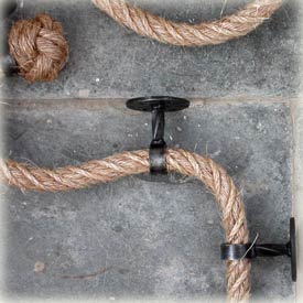 special manila stair rope with brushed steel fittings