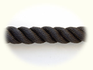 black nylon rope for stair ropes,bannister rope and rope handrails