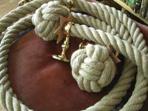 Stair rope coiled