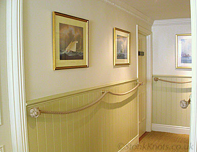 hallway rope handrail