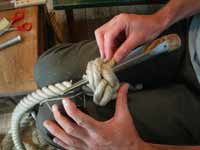Stair rope knot 09