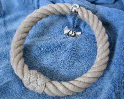 Rope Towel rail- chrome round